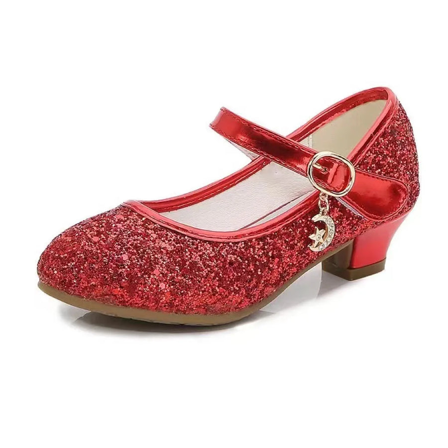 Girls' Glitter High Heel Sandals