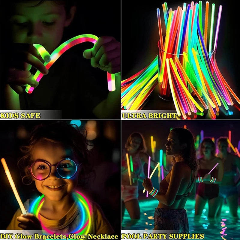 50/100/200 Pcs Colorful Glow Stick for kids