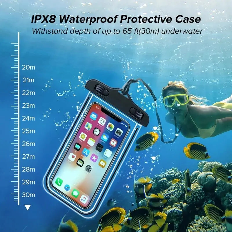 Waterproof Phone Case  Protector Pouch PV Cover for iPhone 12 Pro Xs Max XR X