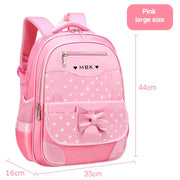 Cute girl schoolbag for 6-15 years; Kawaii bow backpack for teens and women. Ideal birthday gift.