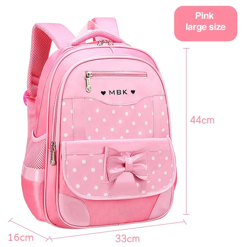 Cute girl schoolbag for 6-15 years; Kawaii bow backpack for teens and women. Ideal birthday gift.