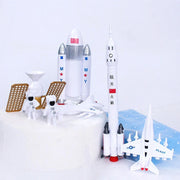 Rocket Toy Set: Space Series with Plane, Satellite, Astronaut & Spaceship Model.