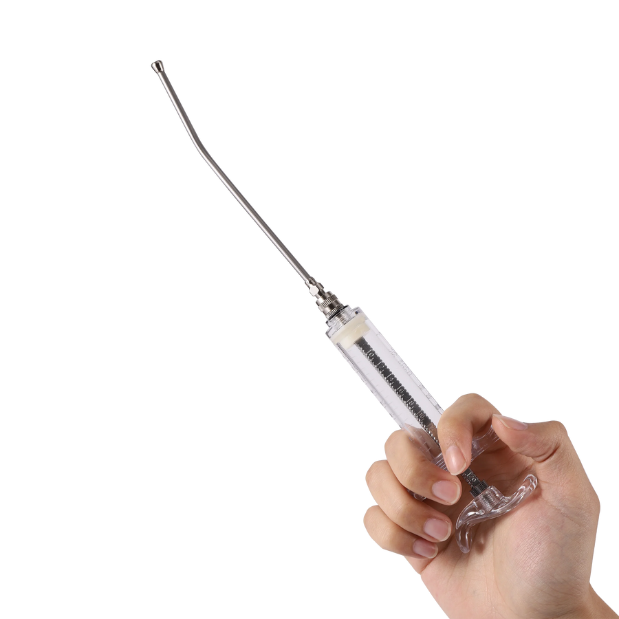 Parrot feeding syringe with 6 curved gavage tubes, 3 sizes.