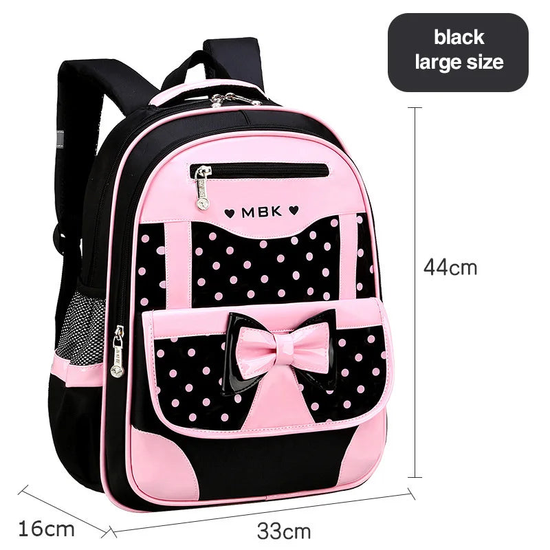 Cute girl schoolbag for 6-15 years; Kawaii bow backpack for teens and women. Ideal birthday gift.