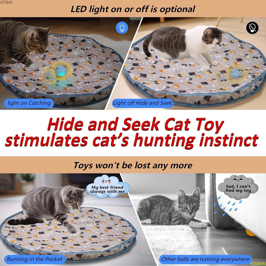 Electric Cat Toys, Interactive Hide and Seek Kitten Toy.