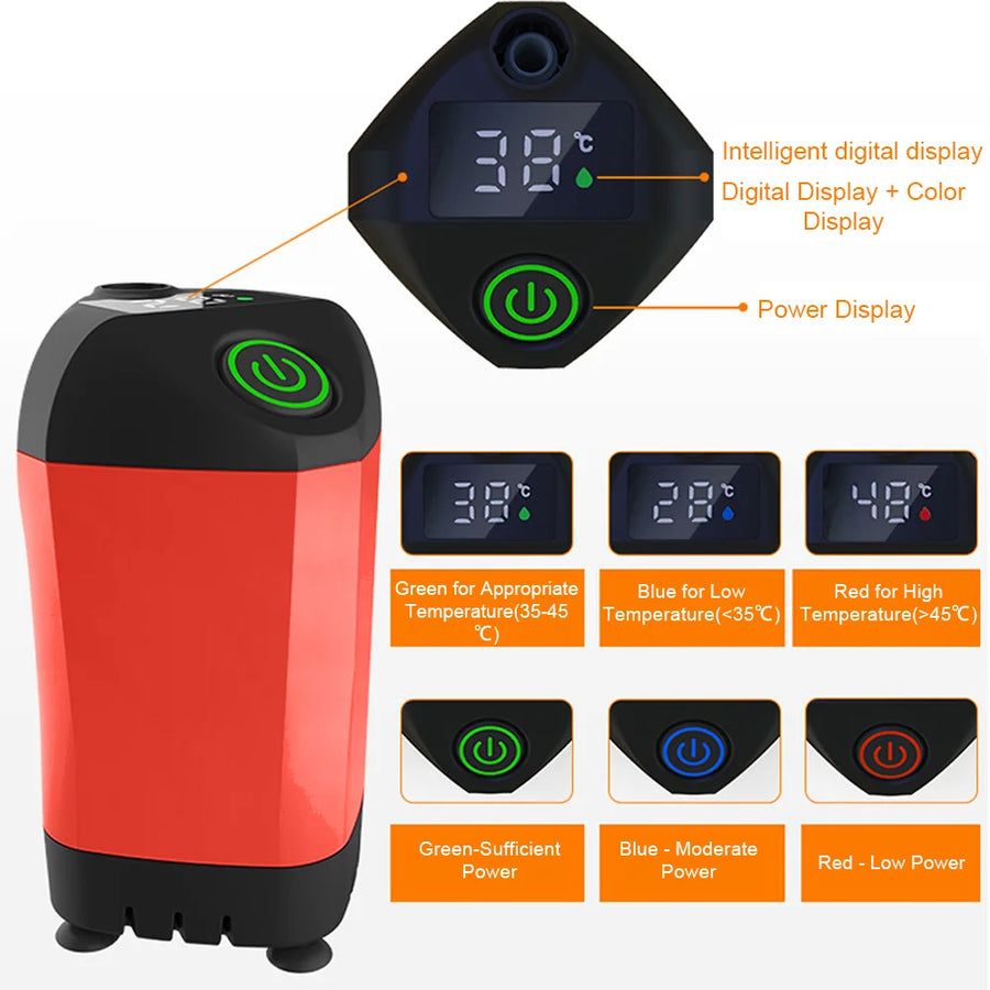 Portable Waterproof Shower with Digital Display