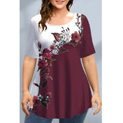 Ladies T-Shirts Summer Clothing Floral Graphic