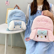 Sanrio Kuromi Cinnamon Dog Melody Cute Plush Backpack for Students