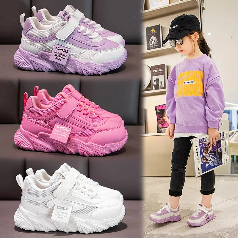 Kids Casual Running Shoes for Boys and Girls - Breathable, Soft, Anti-Skid Sneakers.