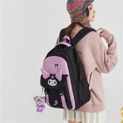 Large-capacity Sanrio Kulomi backpack, ideal gift for kids and juniors.