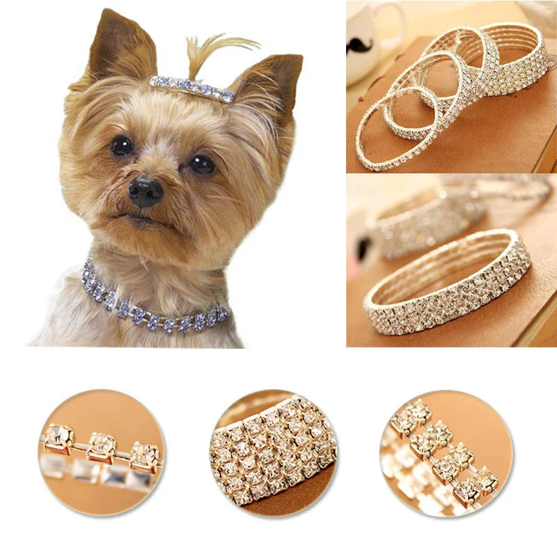 Rhinestone Crystal Dog Collar Necklace