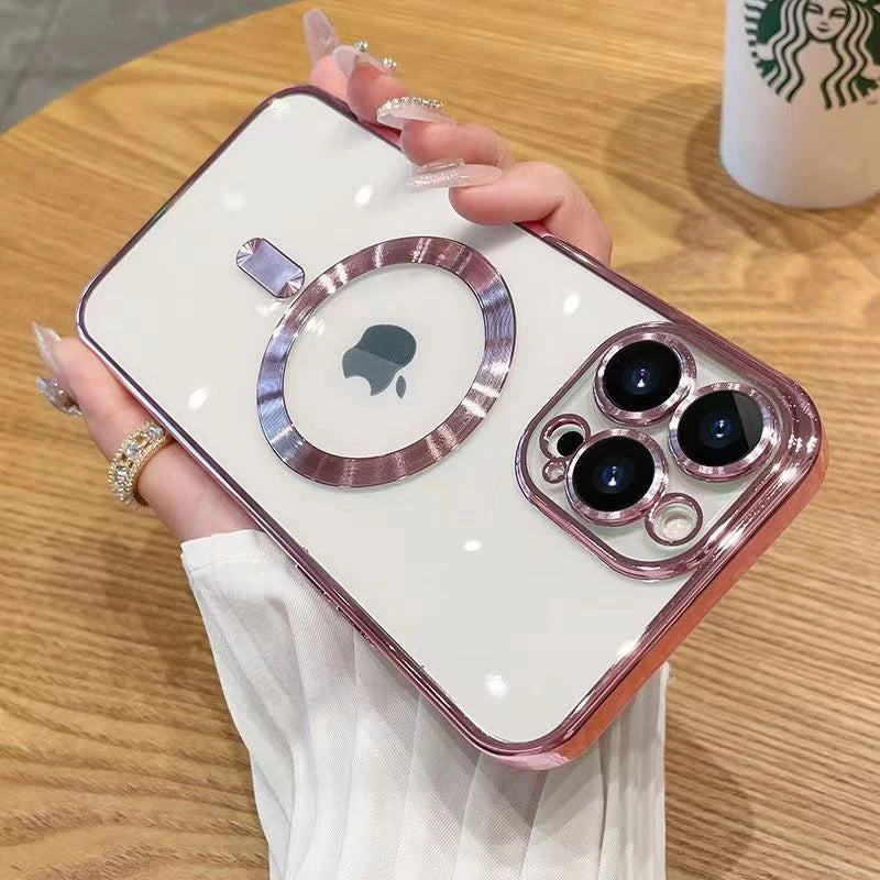 Transparent Magnetic Design Phone Case for iPhone