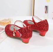 Girls High Heel Glitter Sandals for Kids Princess Dance Performance Shoes