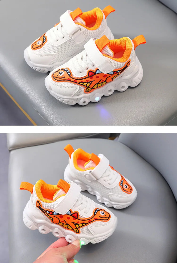 Kids Casual Sneaker Boys Girls Breathable Light-Up Tennis Shoe