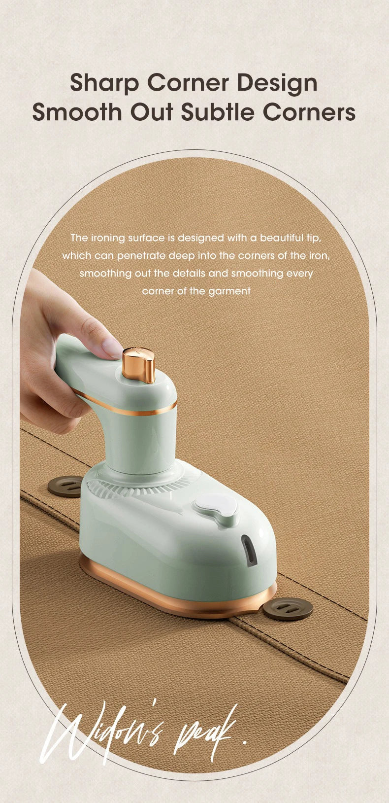 Portable Mini Electric Iron for Wet/Dry T-Shirt Ironing