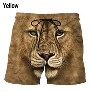 New Hilarious Animal Print Beach Shorts For Men 3D Cute Pet Surf Board Shorts Beachwear Quick Dry Gym Swim Trunks