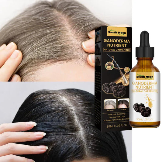 Gray White Hair Treatment Serum, Fast Regrowth Black Hair Beauty Health Care for Women, Men