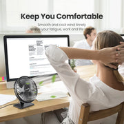 Desk Fan Portable USB Fan 90° Adjustable Cooling Fan, Mute 4 Speed Adjustment Ultra Quiet, Suitable For Home Desk Office