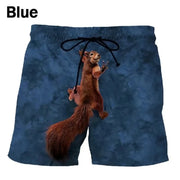 New Hilarious Animal Print Beach Shorts For Men 3D Cute Pet Surf Board Shorts Beachwear Quick Dry Gym Swim Trunks