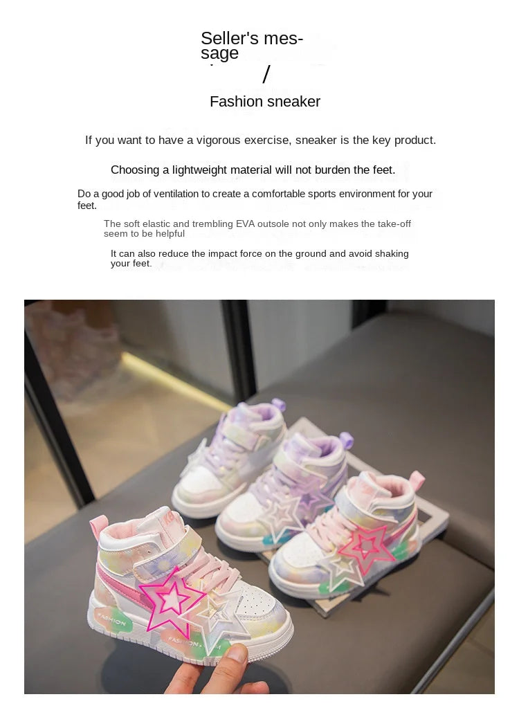 Fashionable Non-slip Kids Sneakers for Girls - New Autumn Walking Shoes