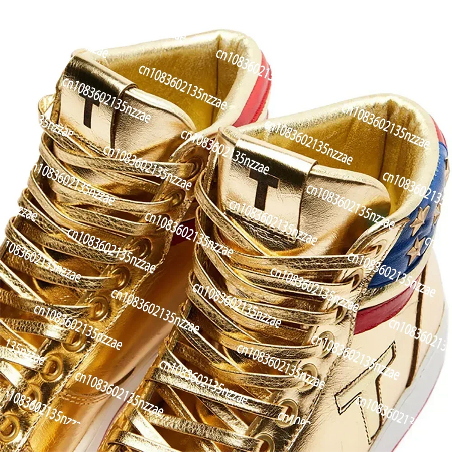 Quality Trump Gold Shoes MAGA Men's Casual Sneakers