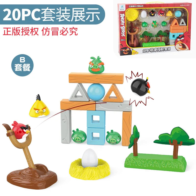 Angry Birds figure game with cute catapult.