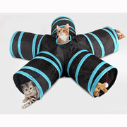 Cat Tunnel Toy for Cats and Small Pets: Durable and Foldable with Crinkle Toy.