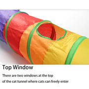 Foldable Cat Tunnel Toy for Interactive Kitty Training