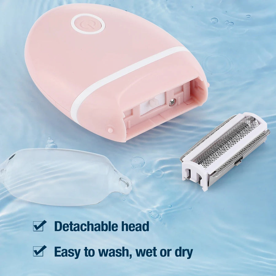 Rechargeable Portable Electric Body Shaver for Women - Full Body and Bikini Epilator.