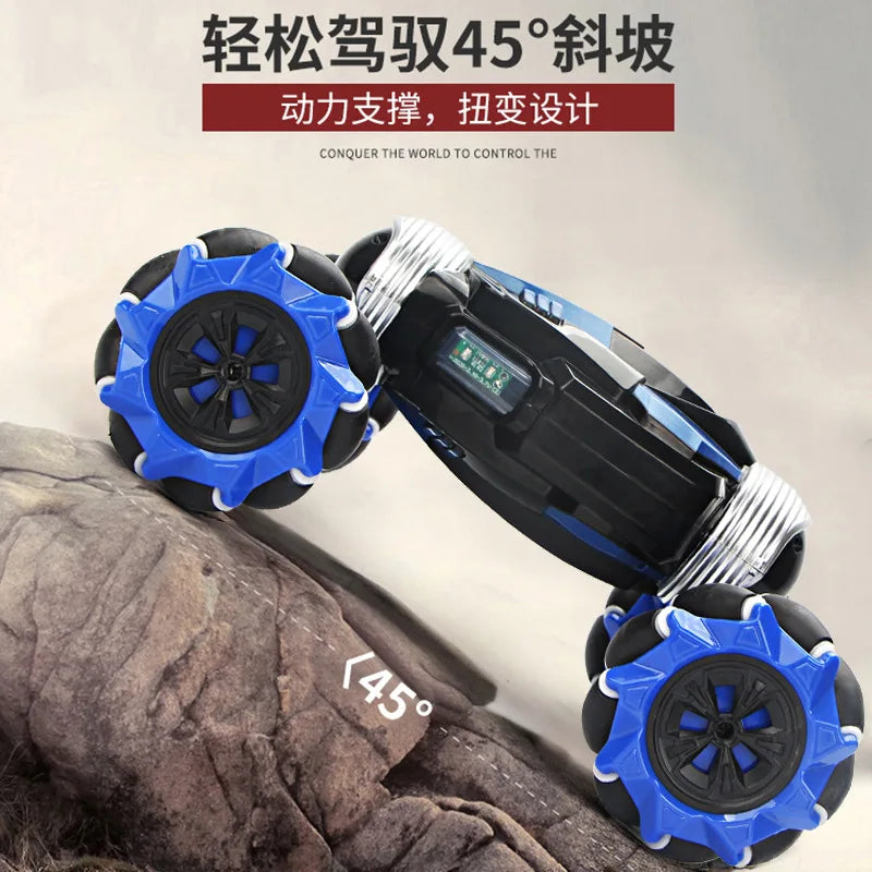 Gesture sensing four-wheel drive off-road vehicle stunt twist electric climbing car children's toy remote control car