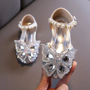 Girls' High Heel Glitter Crystal Sandals