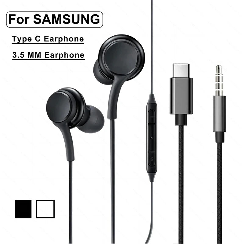 Type C Wired Headphone For Samsung Galaxy