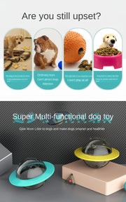 Durable interactive dog toy with treat dispensing for good habits.