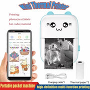 Portable thermal printer Mini Wireless BT 203dpi photo label memo printing error problem transparent sticker color paper