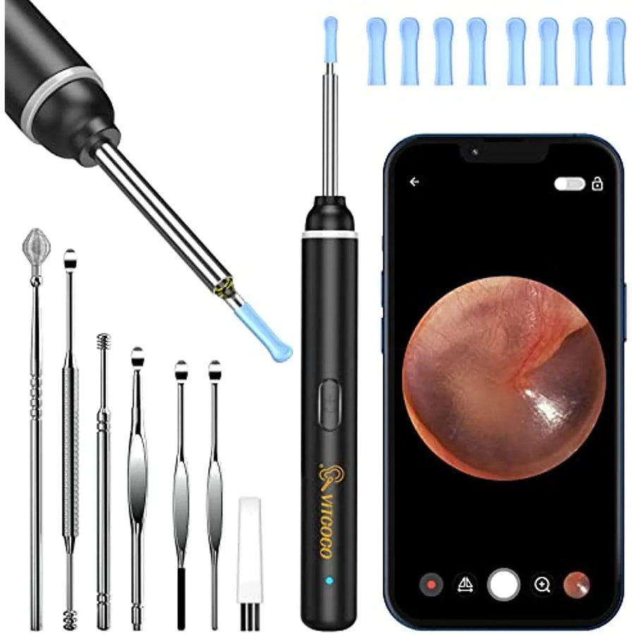 Ear Wax Removal Tool, 1920P HD Ear Cleaner with 6 LED Lights.