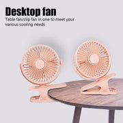 Portable Mini Hand Clip Fan USB Charging Quiet Desktop Electric Fan High-quality Student Dormitory Small ventilator fans