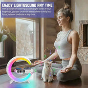 Multifunction 3 In 1 Wireless Charger Pad Stand Speaker RGB Night Light Fast Charging Station For iPhone Samsung Xiaomi Huawei