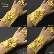 Gold Plated Bangles With Ring For Women