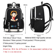 One Piece Backpack Large Capacity for Teens Boys Girls School 3Pcs set