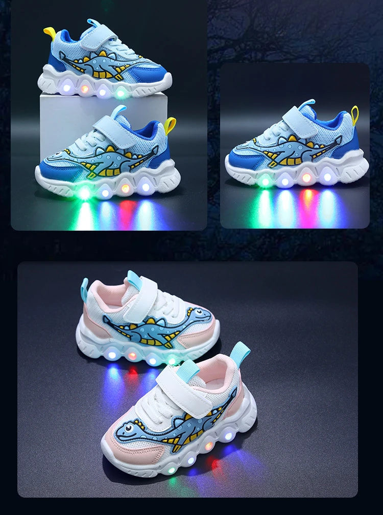 Kids Casual Sneaker Boys Girls Breathable Light-Up Tennis Shoe