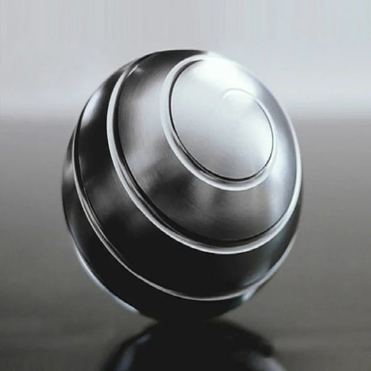 38mm Desktop Decompression Rotating Spherical Metal Gyroscope Office Desk Stress Relief Toys Optical Illusion Flowing Finger Toy