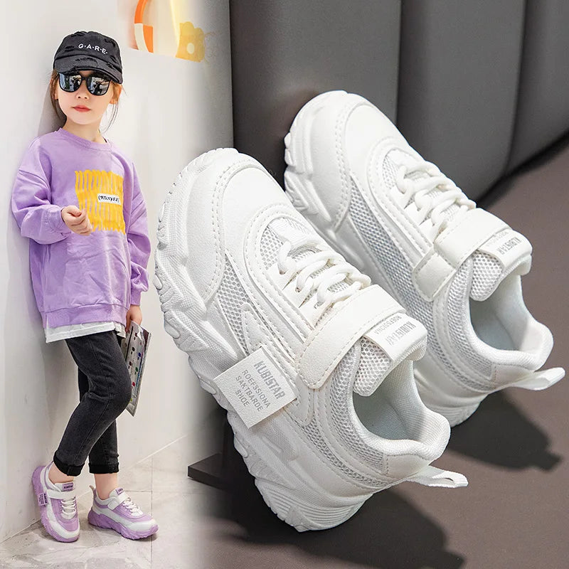 Kids Casual Running Shoes for Boys and Girls - Breathable, Soft, Anti-Skid Sneakers.