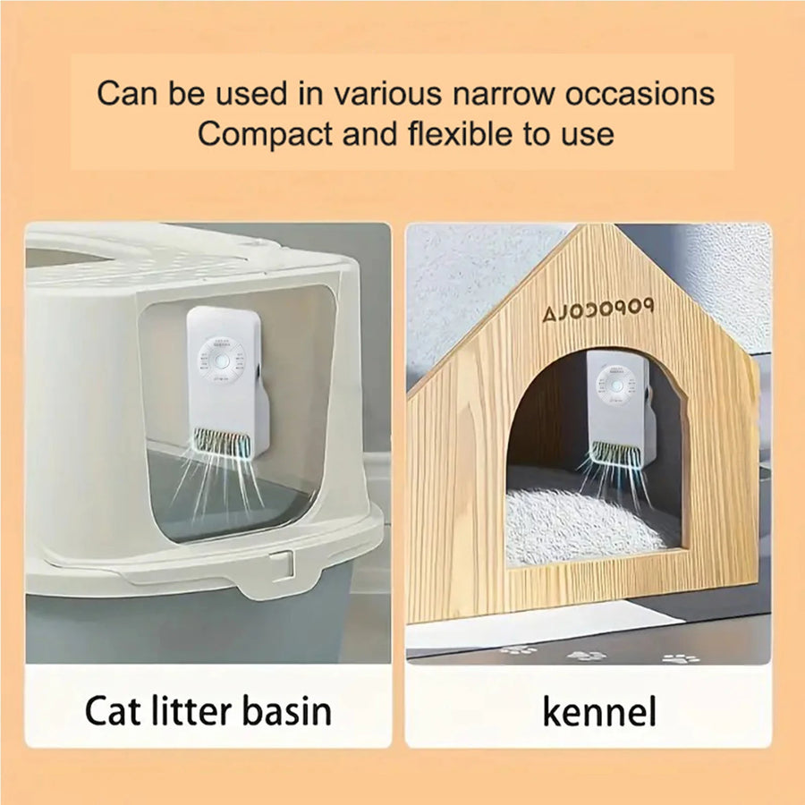 USB Rechargeable Pet Odor Eliminator,Efficient Litter Box Sterilizer, Smart Air Purifier For Multiple Home Scenarios