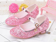 Girls' High Heel Glitter Crystal Sandals