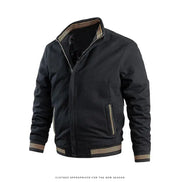 Men's Slim Fit Stand-Up Collar Cotton Jacket - Trendy Autumn Winter Style