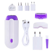 Painless Women's Epilator: USB Rechargeable Hair Removal Device for Body, Face, Legs, and Bikini.