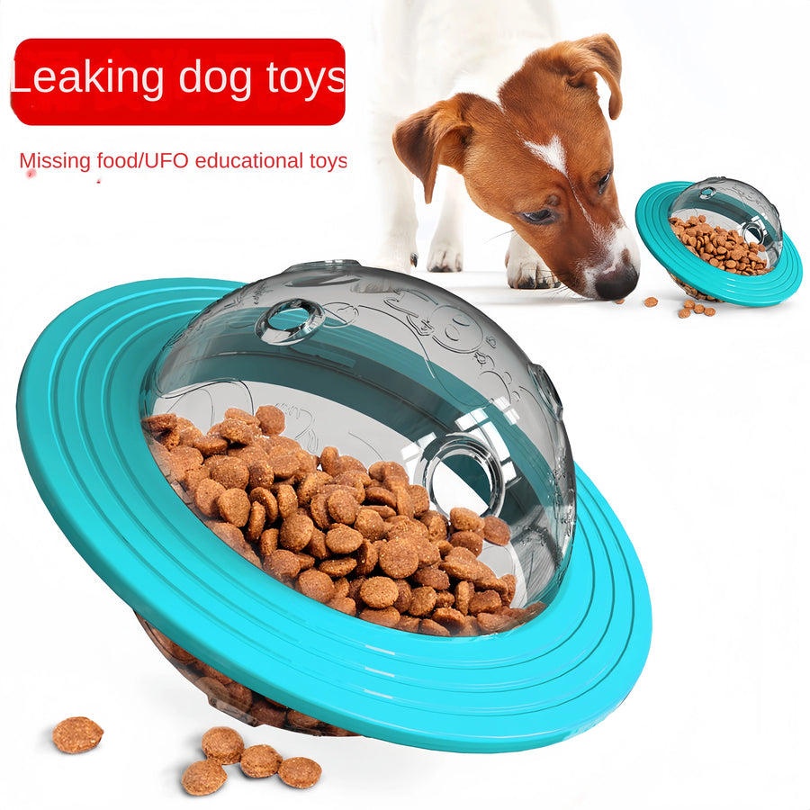 Durable interactive dog toy with treat dispensing for good habits.