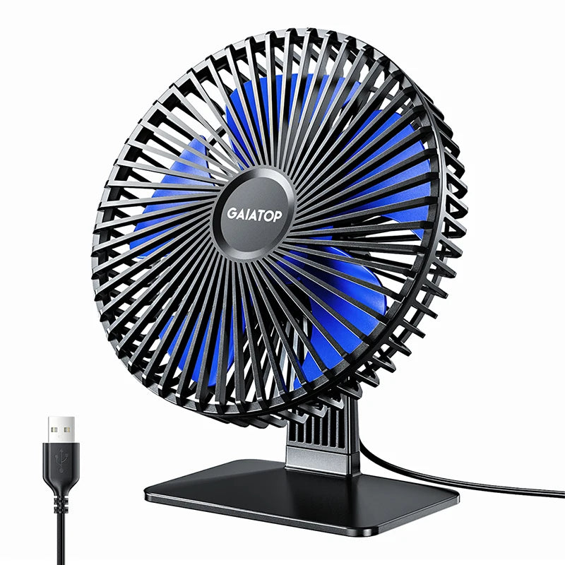 Desk Fan Portable USB Fan 90° Adjustable Cooling Fan, Mute 4 Speed Adjustment Ultra Quiet, Suitable For Home Desk Office