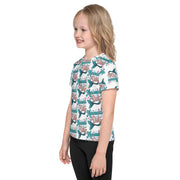 Kids crew neck all over mermaid print t-shirt