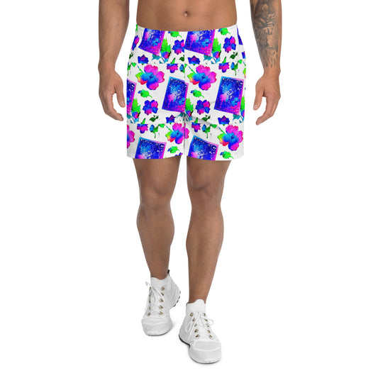 Men's Floral Design Recycled Athletic Shorts